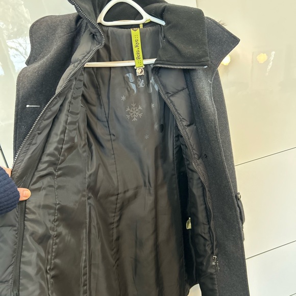 Soia & Kyo dark grey wool coat xs - Picture 4 of 8